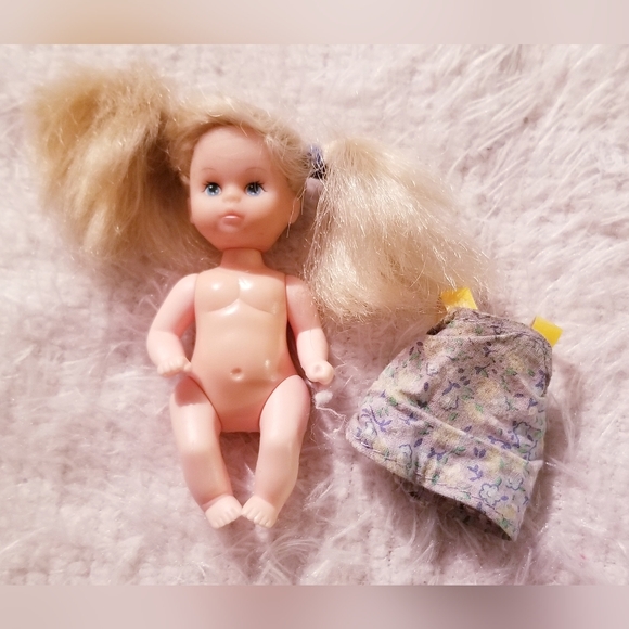 90s Steffi Simba Miniature Baby Doll with Overalls Vintage - Picture 3 of 11